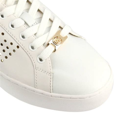 michael kors leather sneaker white australia|michael kors white sneakers women's.